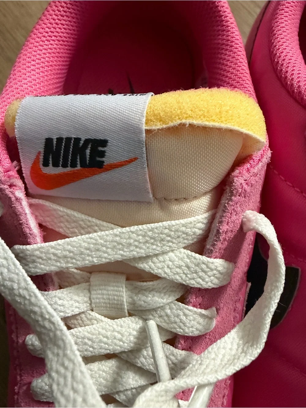 Nike Bright Pink Low-Top Sneakers with White Accents